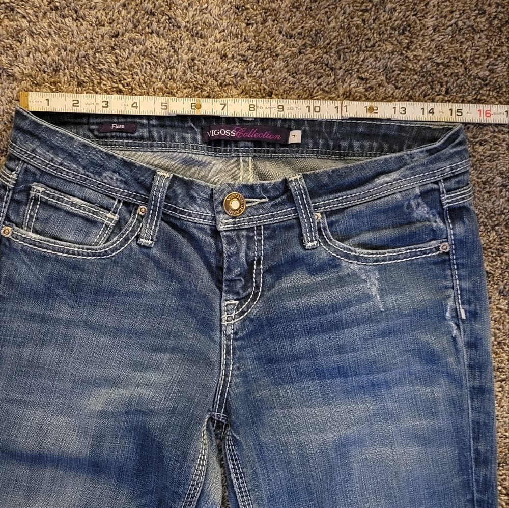 Vigoss Collection flare leg jeans 35” inseam - Picture 7 of 9
